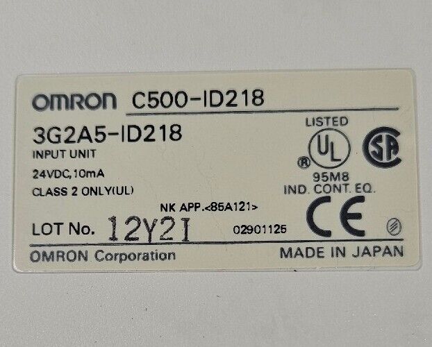 Omron C500-ID218 Input Unit PLC.                                       Loc 3E-28