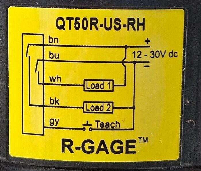 BANNER ENGINEERING QT50R-US-RH RADAR SENSOR.                            Loc5D-16