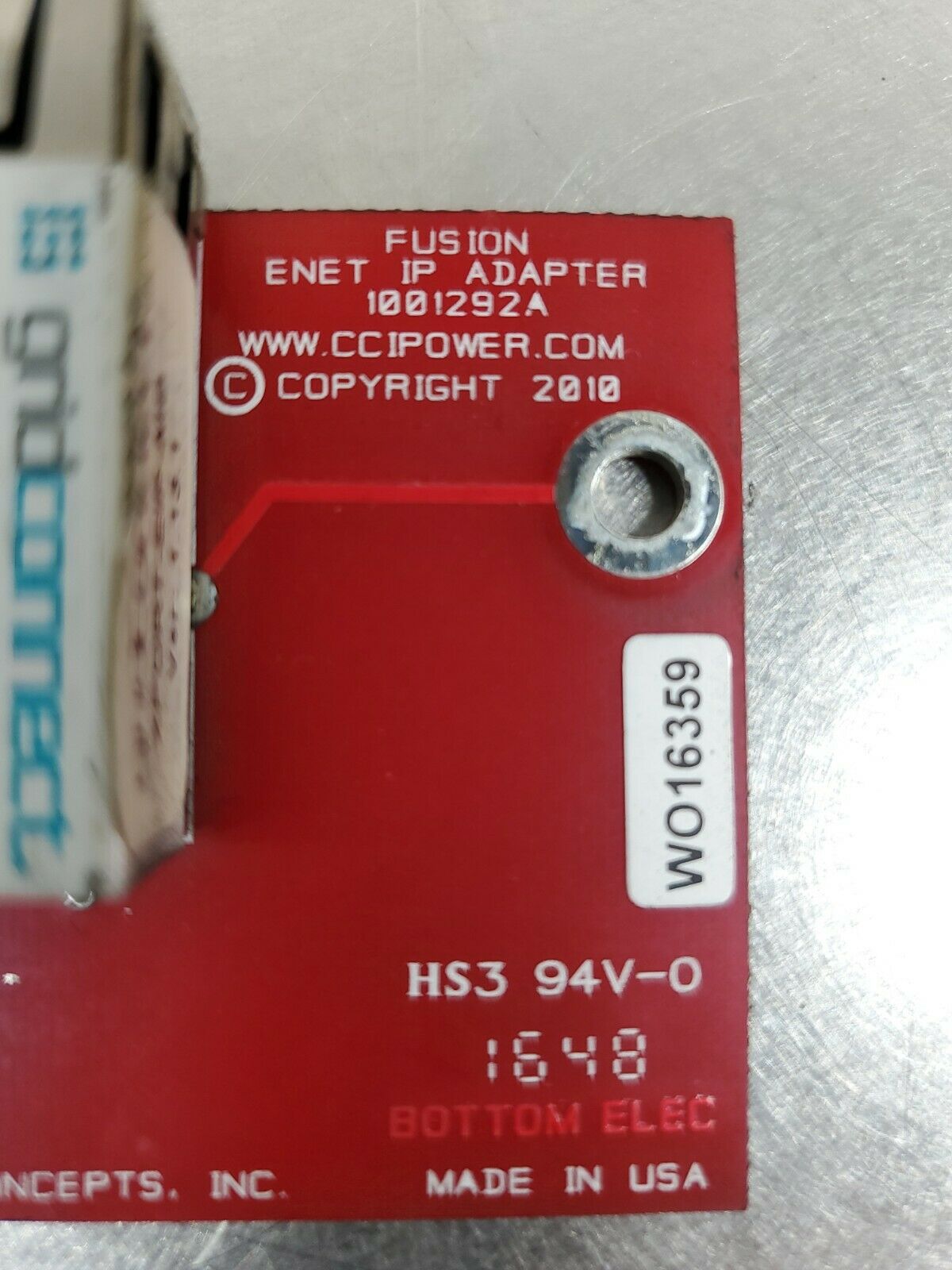 Control Concepts Fusion ENET IP Adapter 1001292A HS3 94V-0 WO16359.           3A