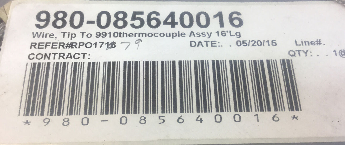 980-085640016  Thermocouple Wire 9910  16 Feet Long     5D