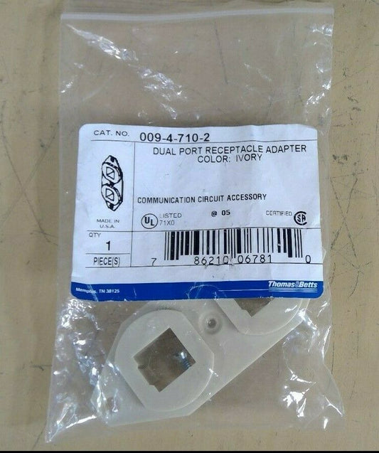 Thomas&Betts 009-4-710-2 Dual Port Receptacle Adapter ; Color: Ivory          3H