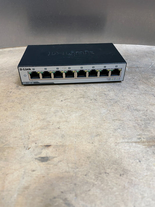 D-Link DGS-1100-08 Compact Fanless Design 8-Port Gigabit Smart Managed Switch