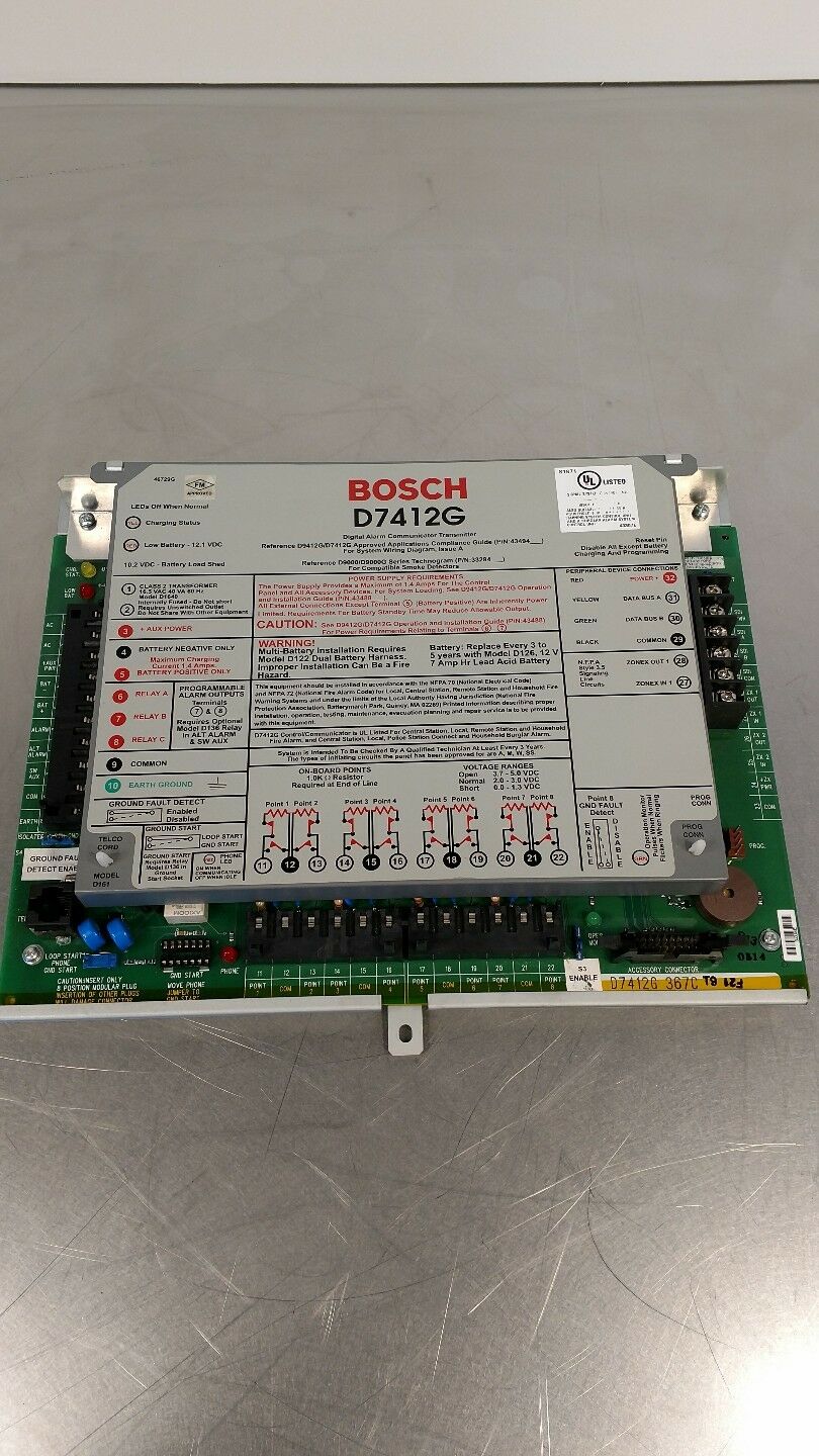 Bosch D7412G Digital Alarm Communicator Transmitter Panel                   3D-2