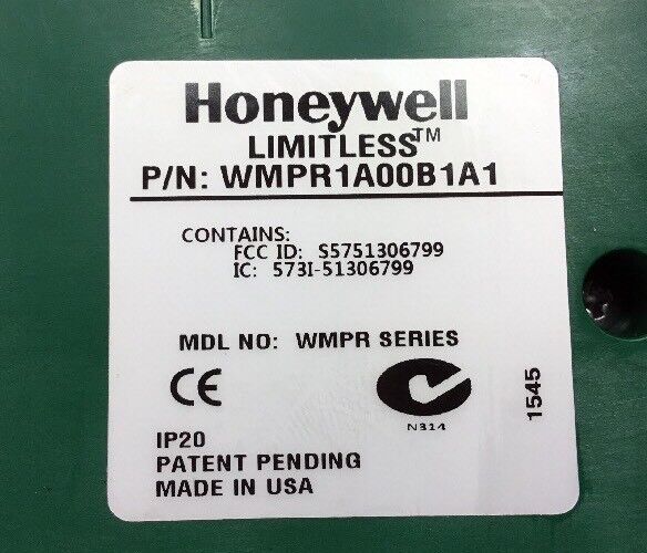 WMPR1A00B1A1 HONEYWELL - LIMITLESS ETHERNET/IP RECEIVER.  3A