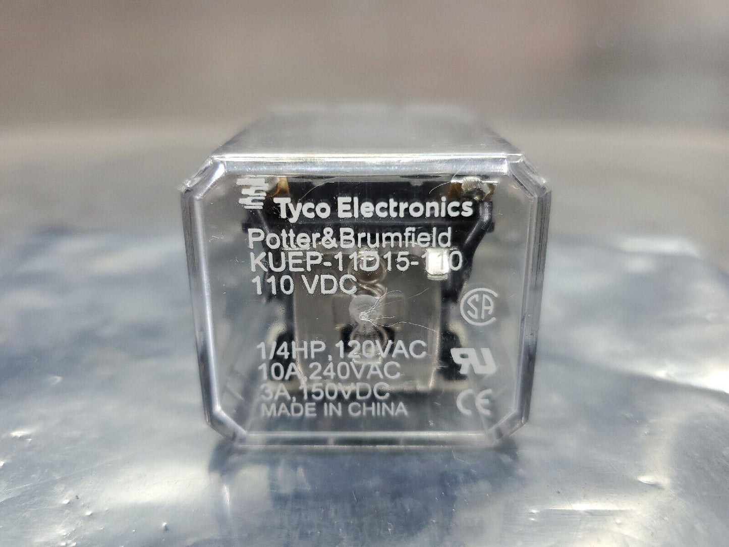 Potter&Brumfield KUEP-11D15-110 10A 1/4HP Power Relay.                        4D