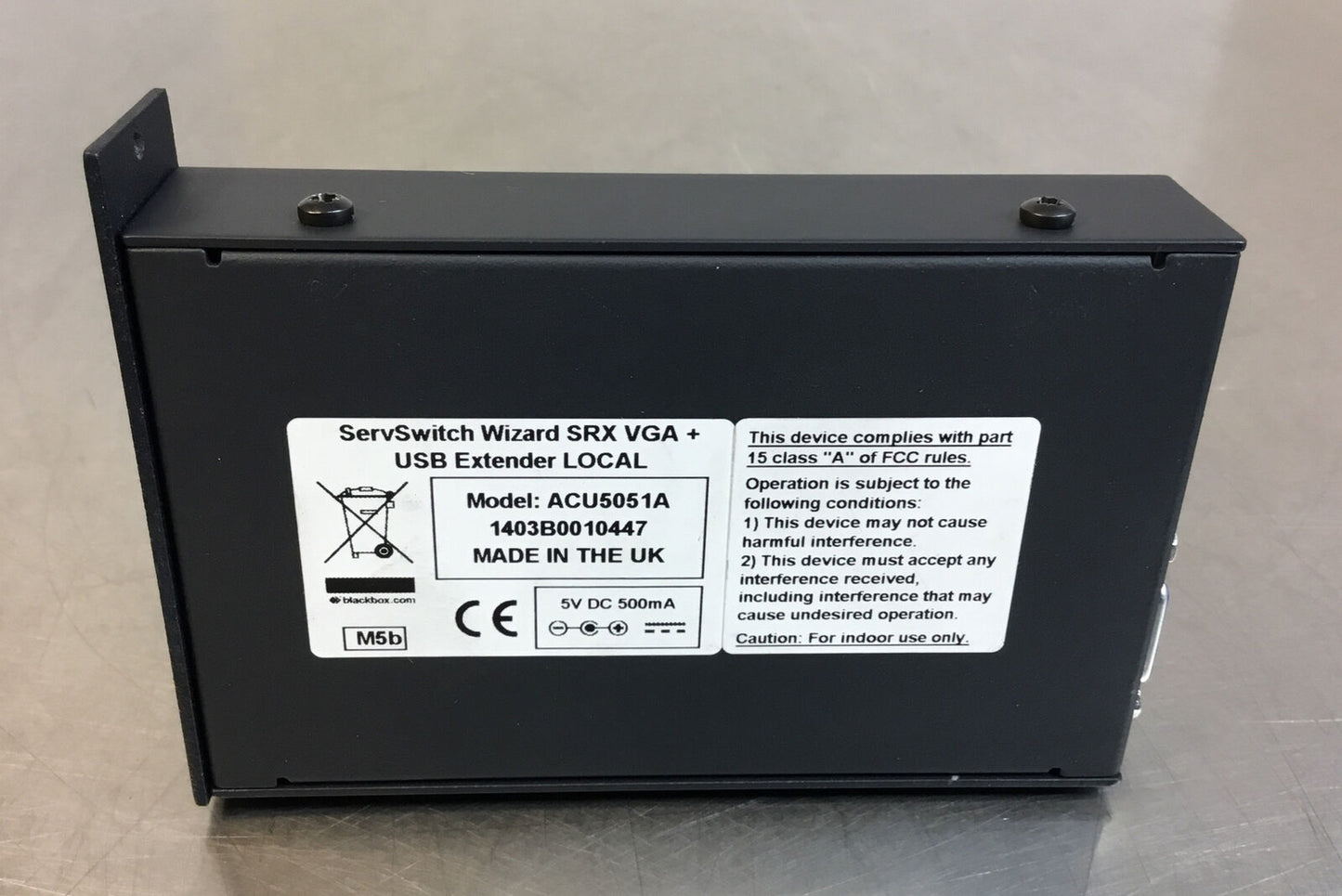 BLACKBOX ACU5051A SERVSWITCH LOCAL SRX VGA+ USB EXTENDER  3D-1