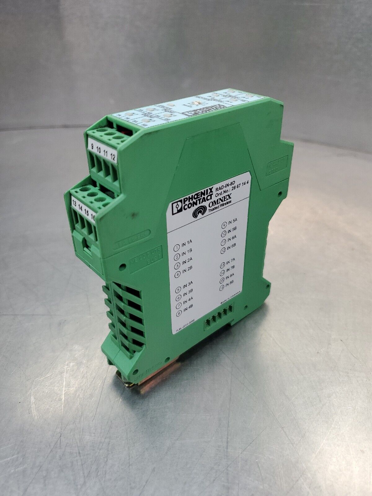 PHOENIX CONTACT RAD-IN-8D 8-Channel Digital Input Module.                  3D-19