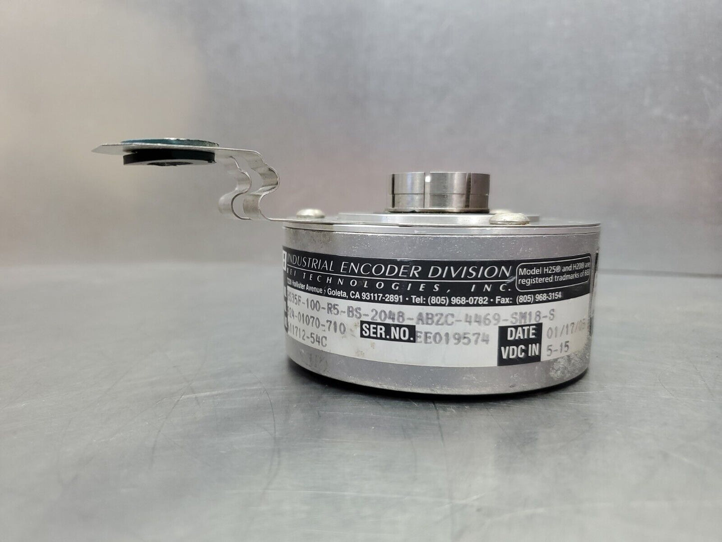 BEI SENSORS HS35F-100-R5-BS-2048-ABZC-4469-SM18-S Encoder  5-15VDC.           1D