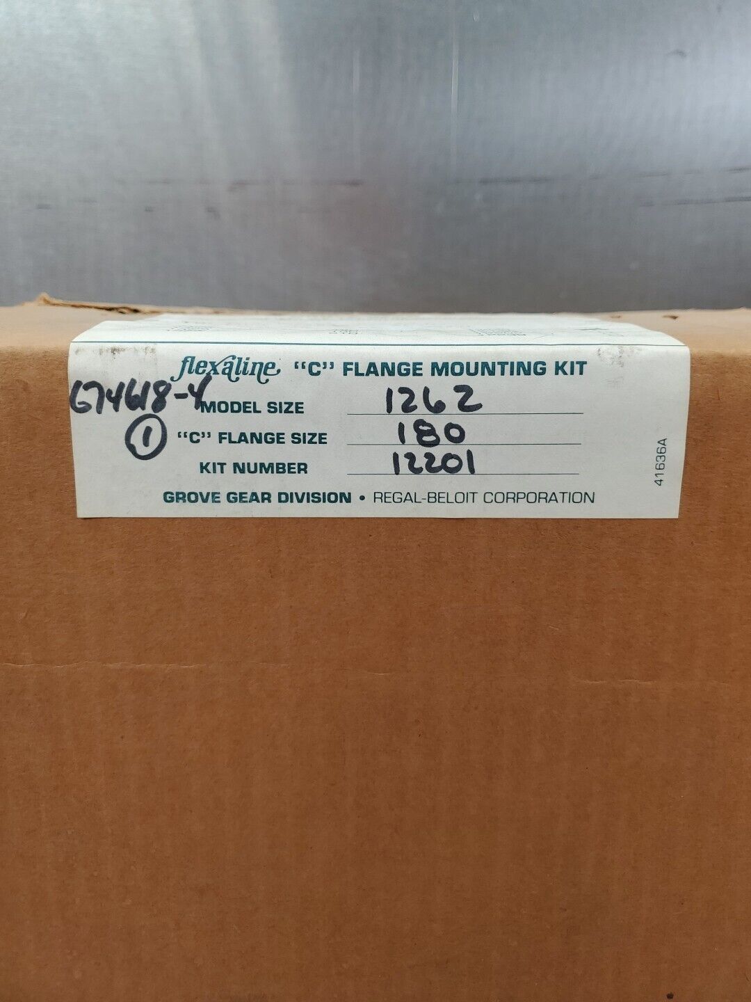 Grove Gear FLEXALINE "C" Flange Mouting Kit12201, Model Size 1262. 4F