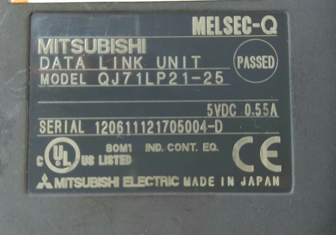 Mitsubishi QJ71LP21-25 MELSEC-Q series Data Link Unit PLC Module. 5VDC 0.55A. 3A
