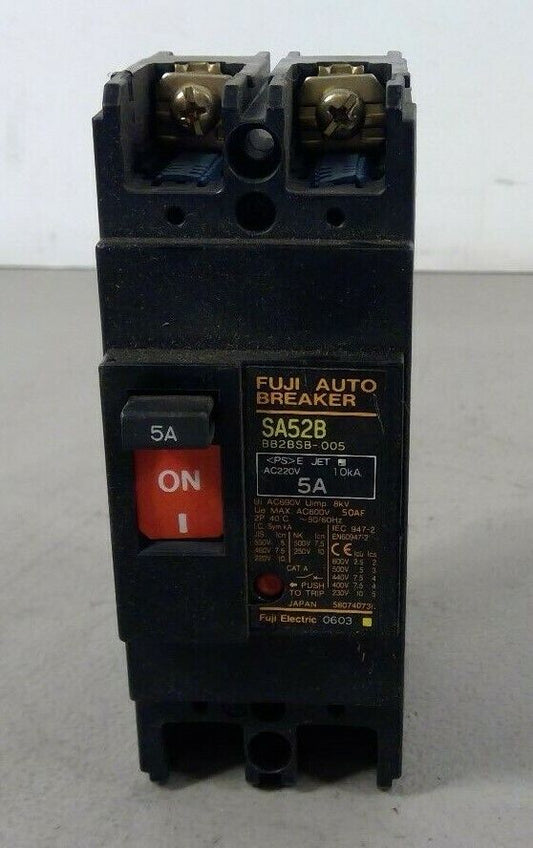 Fuji Electric SA52B BB28S8-005 5 Amp 3 Pole Circuit Breaker                   4G