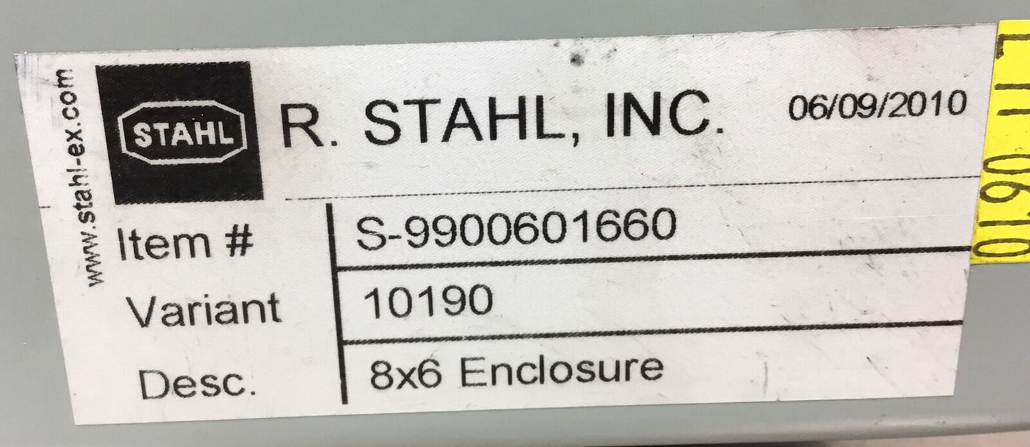 R. STAHL S-9900601660 INTRINSIC SAFETY SYSTEM IN HAMMOND ENCLOSURE MODULE. 5C