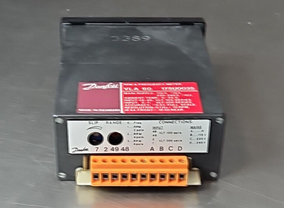 DANFOSS VLA 60 175U0035  FREQUENCY / RPM METER.                         Loc3D-23
