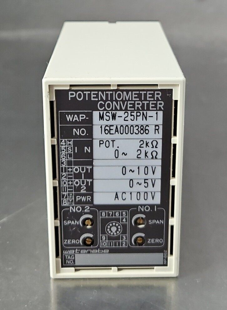 Watanabe MSW-25PN-1 Potentiometer Converter                                4E-20