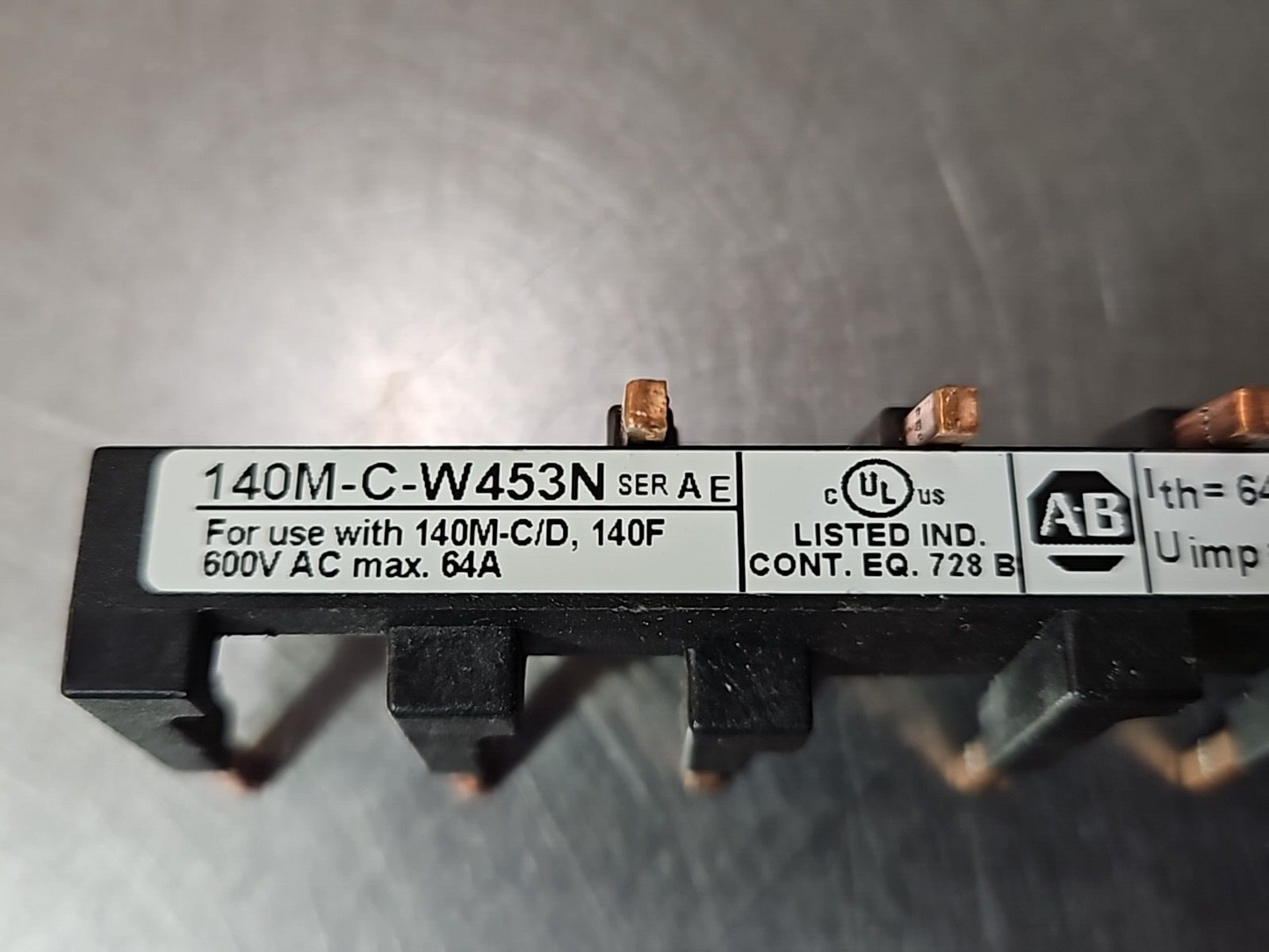 Allen Bradley 140M-C-W453N Series A Compact Bushbar (KB).              Loc 4C-3