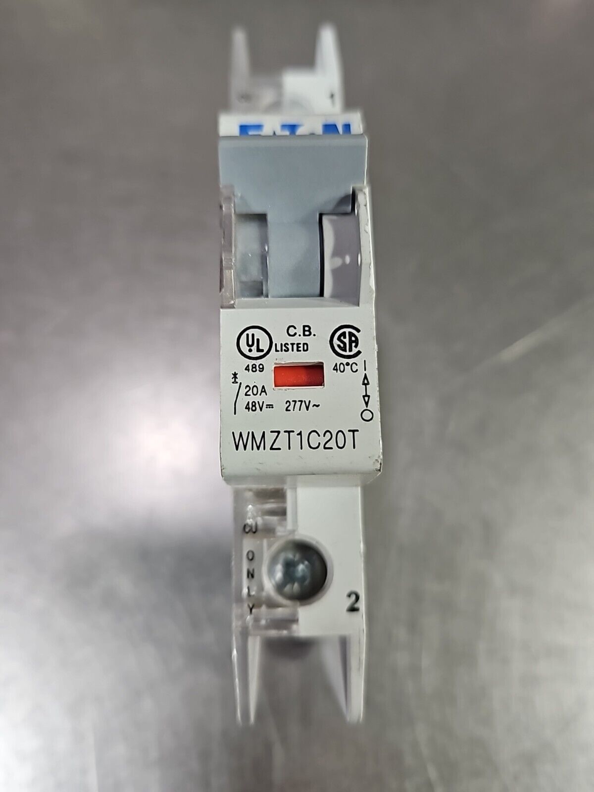 Eaton WMZT1C20T 20A 277-48V Circuit Breaker.                            Loc 4G-1