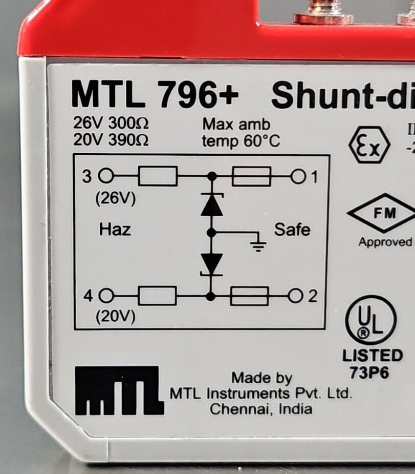 Measurement Technology MTL 796+ Shunt-Diode Safety Barrier.                3C-20