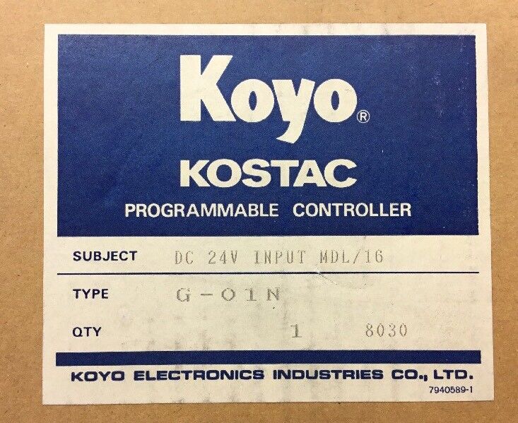 KOYO PLC G-01N DC 24V Input MDL/16       3A