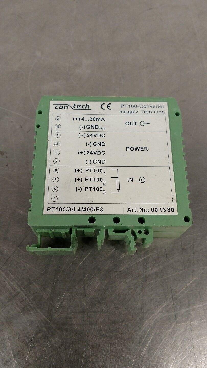 Contech Pt100/3/I-4/400E3 Isolating Amplifier Art.Nr.001380                3D-29