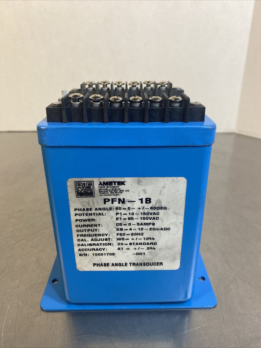 RIS AMETEK PFN-1B Phase Angle Transducer 85-150 VAC Unit.             4B