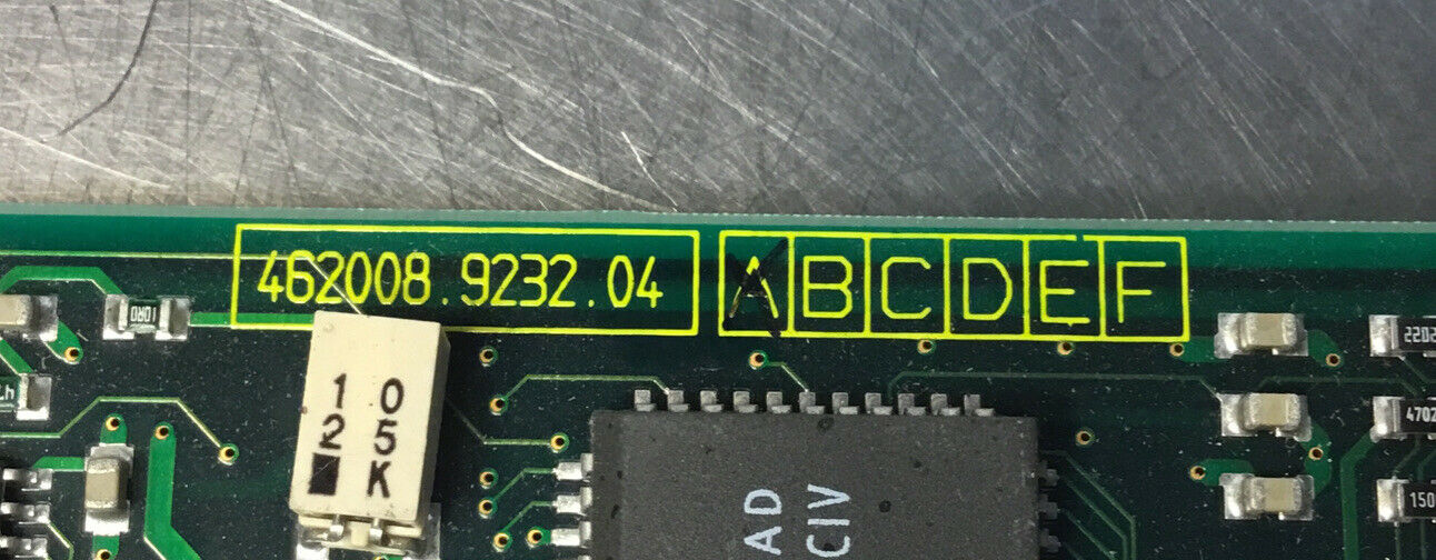 SIEMENS 462008.9232.04 /A   PC BOARD CARD    3D-4
