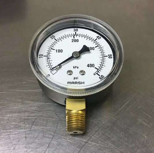 Marsh 0-60 PSI 0-400 kPa Pressure Gauge  6B