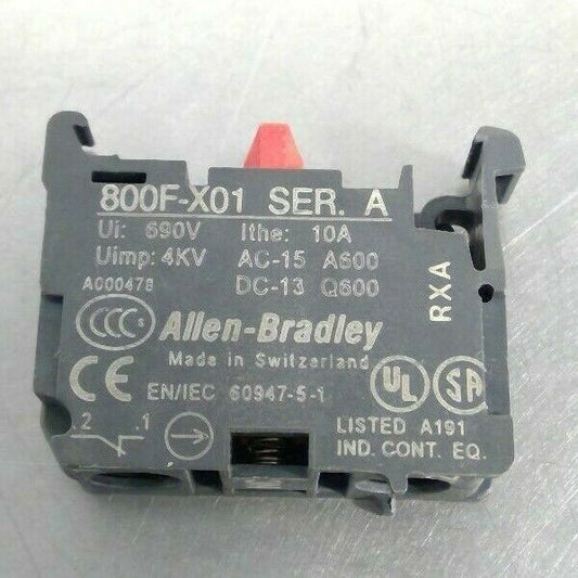 Allen-Bradley - 800F-X01 Series A - Contact Block                            4D