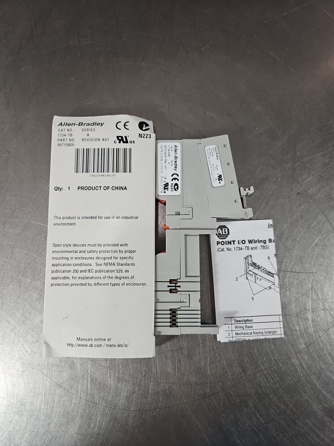 Allen-Bradley 1734-TB Ser A Terminal Base POINT I/O 1734RTB Module.     Loc3D-30