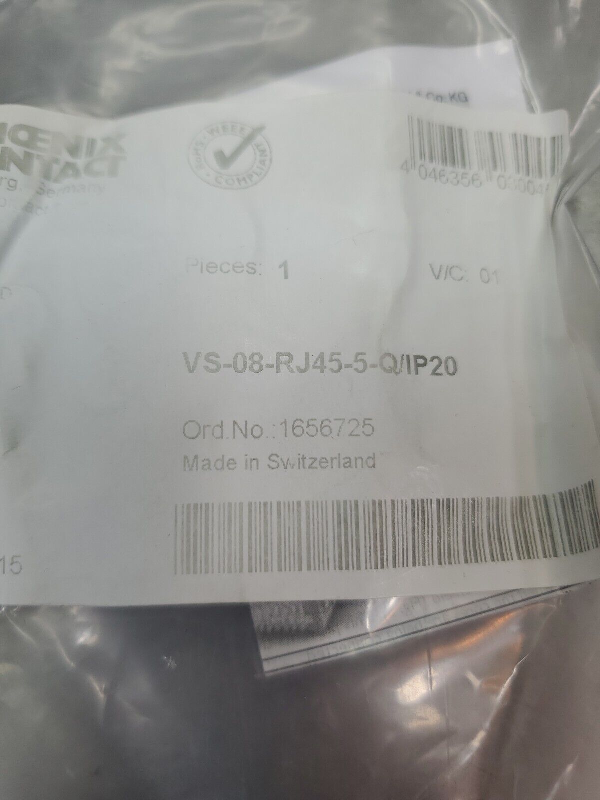 Phoenix Contact VS-08-RJ45-5-Q/IP20 (Ord.No:1656725) Connector                5E