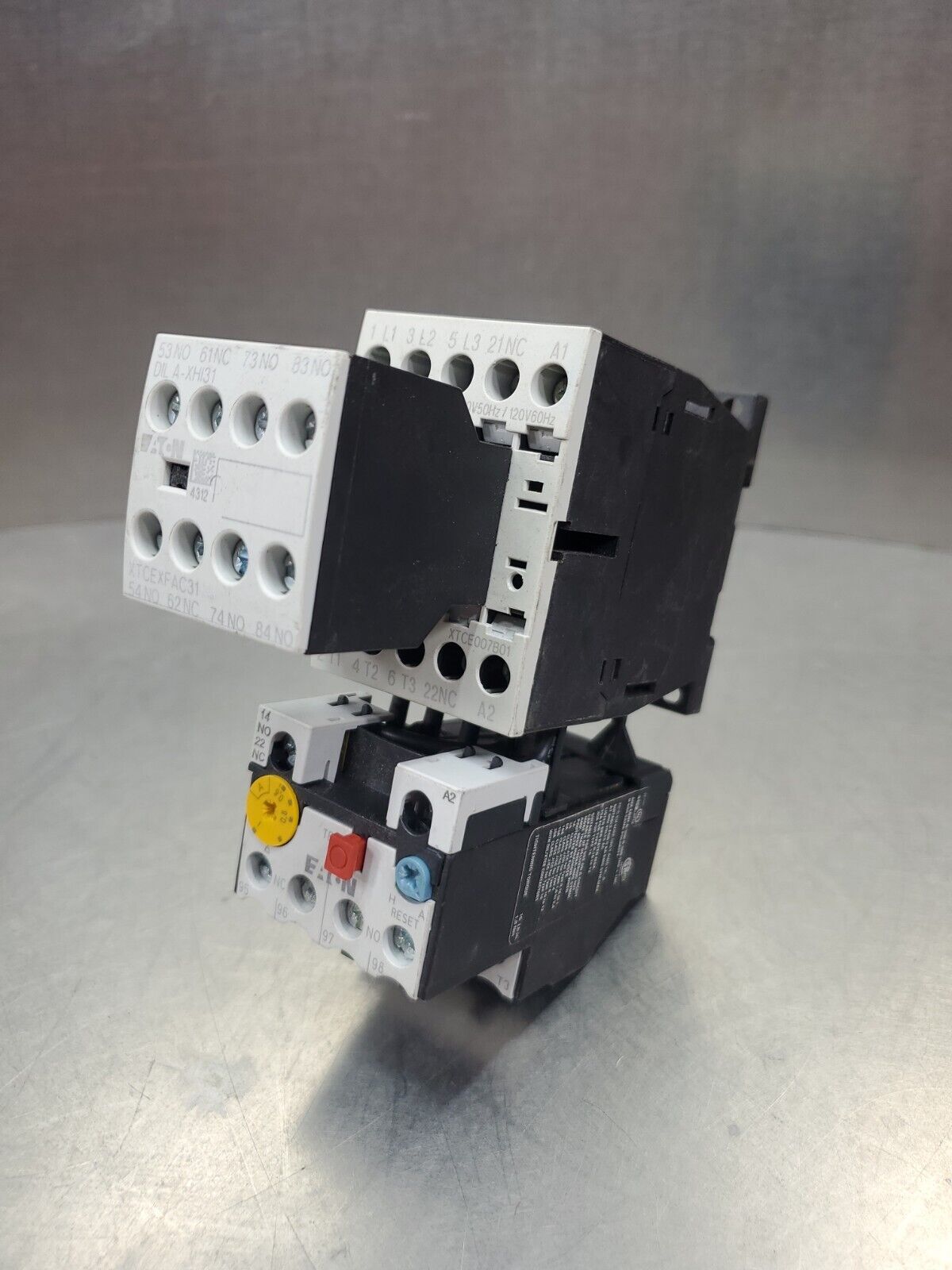 EATON XTCE007B01 Contactor w/ZB12-1 Safety Module.                          4E-6