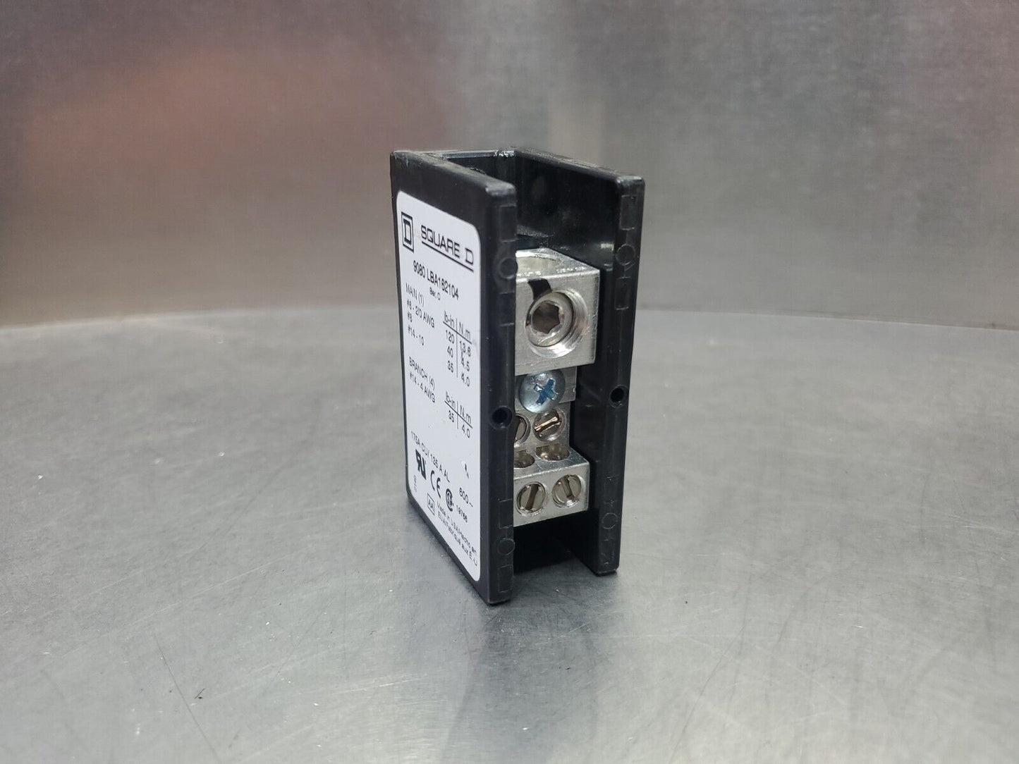 Square D 9080 LBA162104 Ser. C 600V Terminal Block Power Distribution.      4A-9