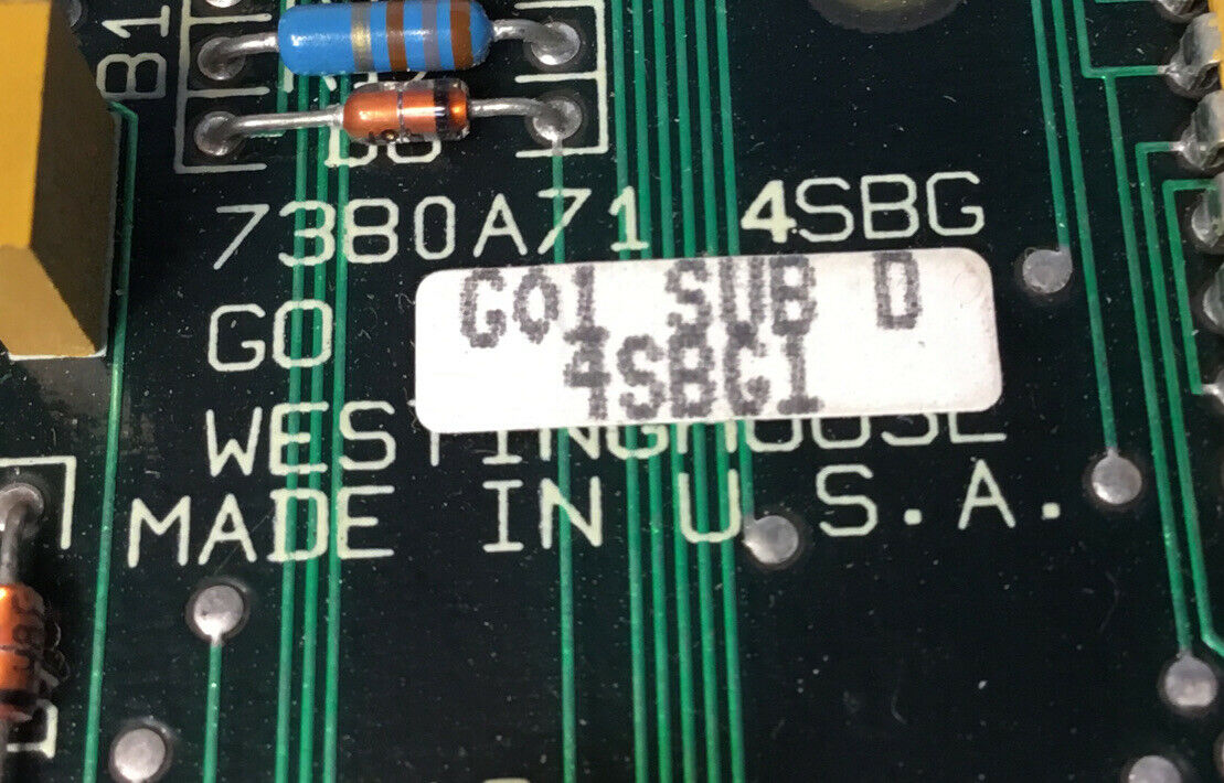 Westinghouse 7380A71G01  4SBG1 PCB Circuit Board     3C-4