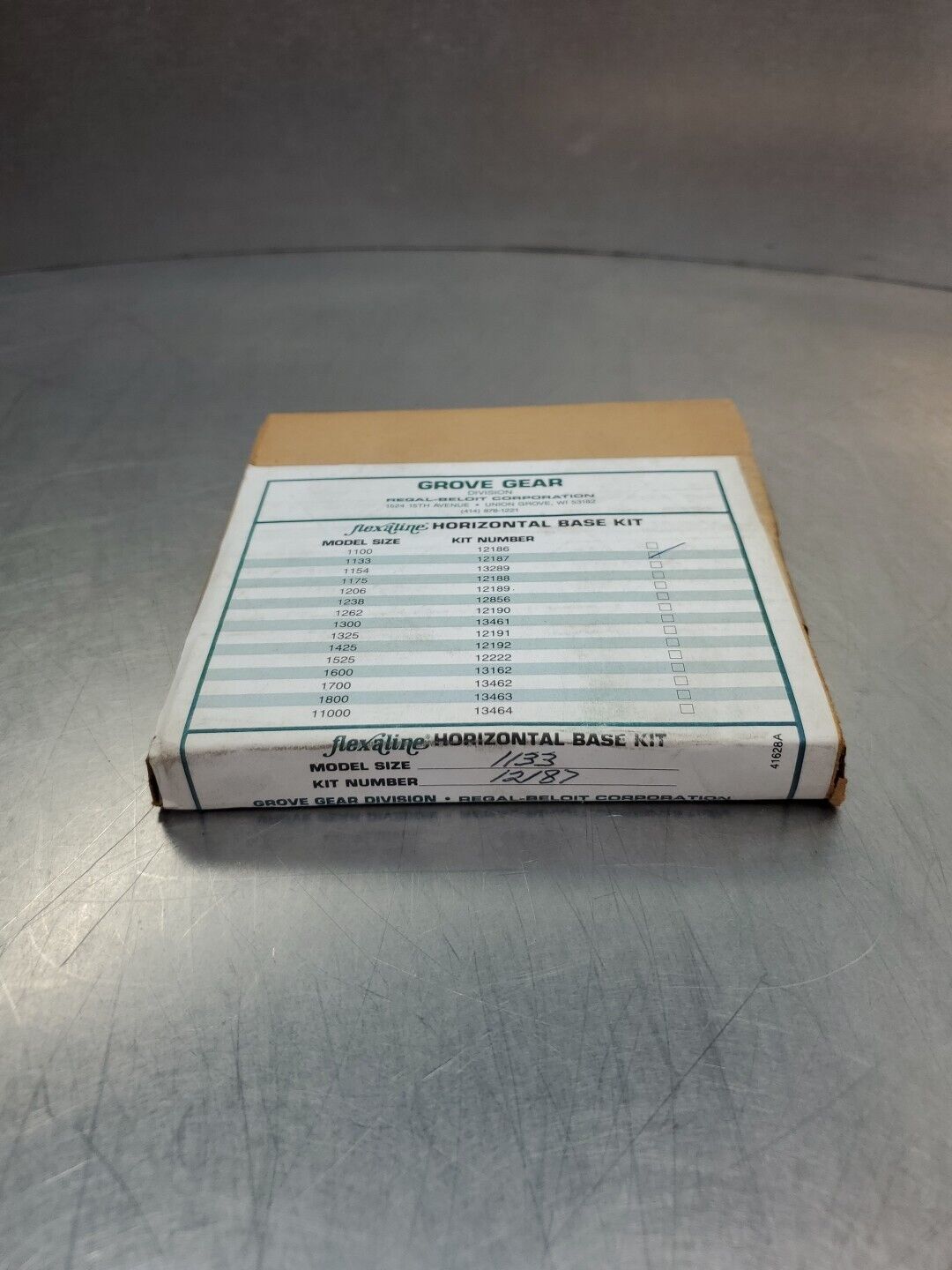 Grove Gear FLEXALINE KIT12187 (1133) HORIZONTAL BASE KIT. 4E27