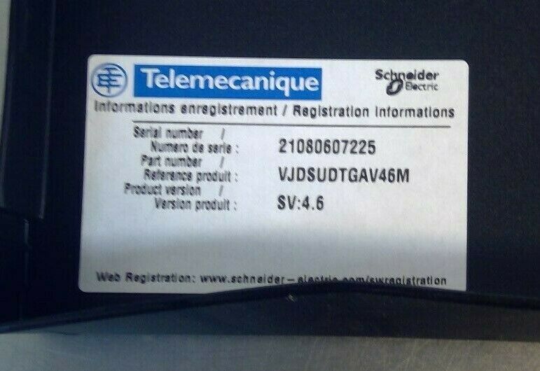 Telemecanique VJDSUDTGAV46M VJD Lite V4.6 Single USB Cable SN: 21080607225    3C