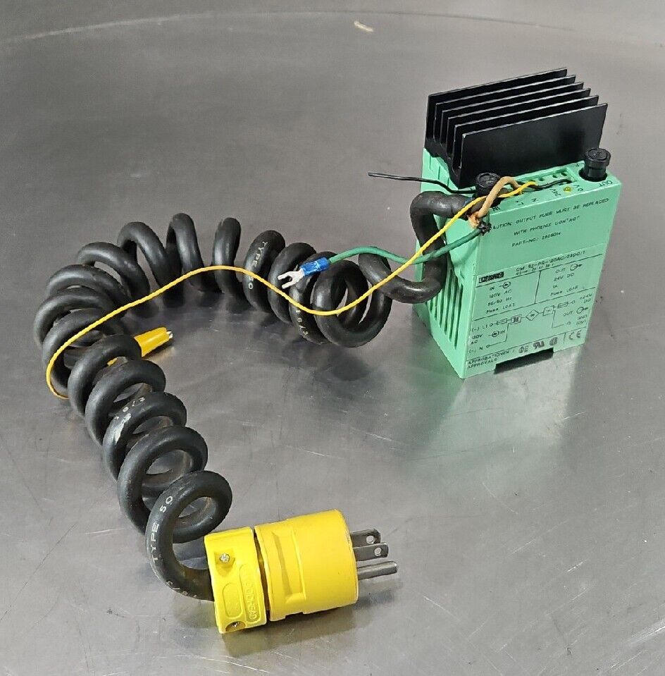 Phoenix Contact  CM 62-PS-120AC/ 24DC/1 + cable 18/3 Type SO + plug.   Loc 5D-10