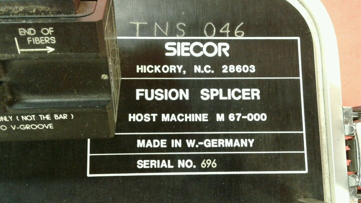 SIECOR M67 Fusion Splicer Optical w/ Single-Mode Fiber Module M67-000.  6D