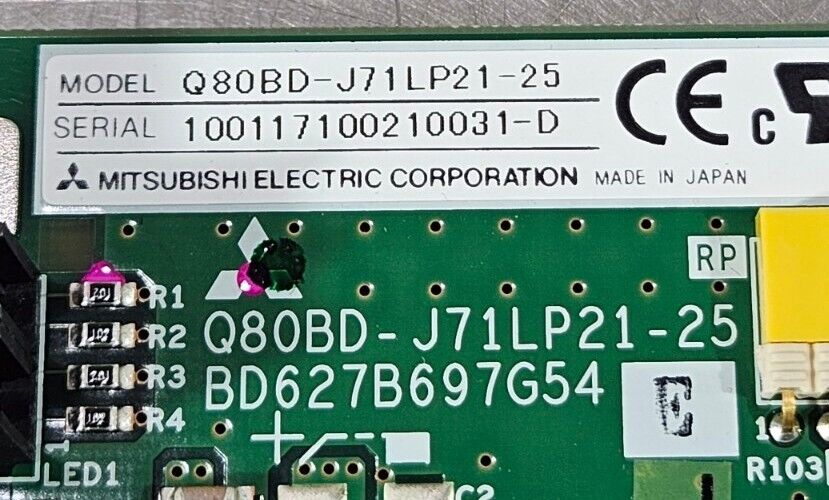 MITSUBISHI Q80BD-J71LP21-25 PROGRAMMABLE CONTROLLER CARD               Loc 3E-16