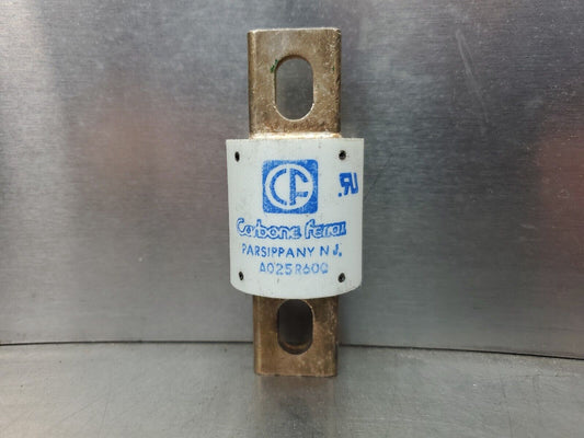 CARBONE FERRAZ 600AMP A025R600 250V SEMICONDUCTOR FUSE.                       4D