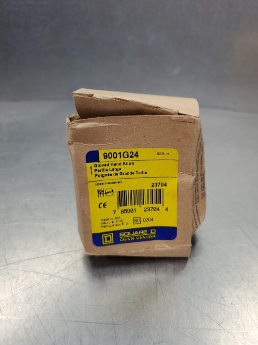 SCHNEIDER ELECTRIC 9001G24 Ser. H Green Gloved Hand Knob.                  4C-23