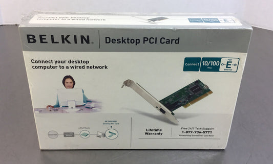 Belkin Desktop PCI Card 10/100 Mbps Fast Ethernet   3E-13