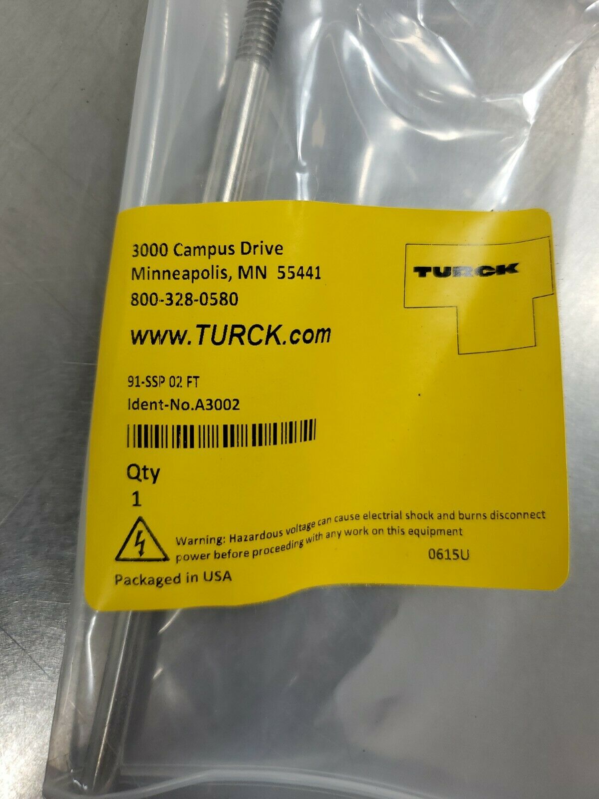 TURCK 91-SSP 2FT ID No.A3002 loc.STC4