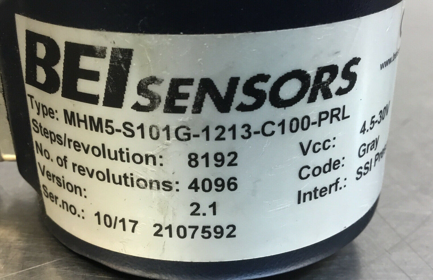 BEI Sensors / Sensata  MHM5-S101G-1213-C100-PRL   4092 RPM. Ver. 2.1.  1D
