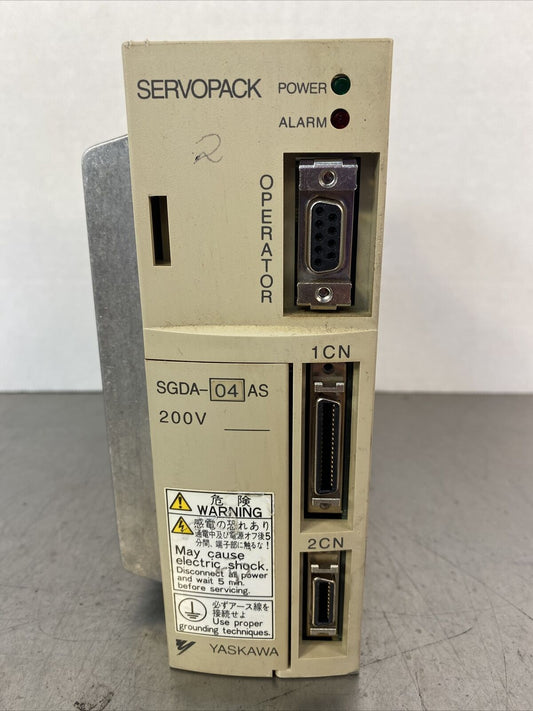 YASKAWA ELECTRIC 1 PH SERVOPACK SGDA-04AS 200-230Vac 6.0A AMP 1C