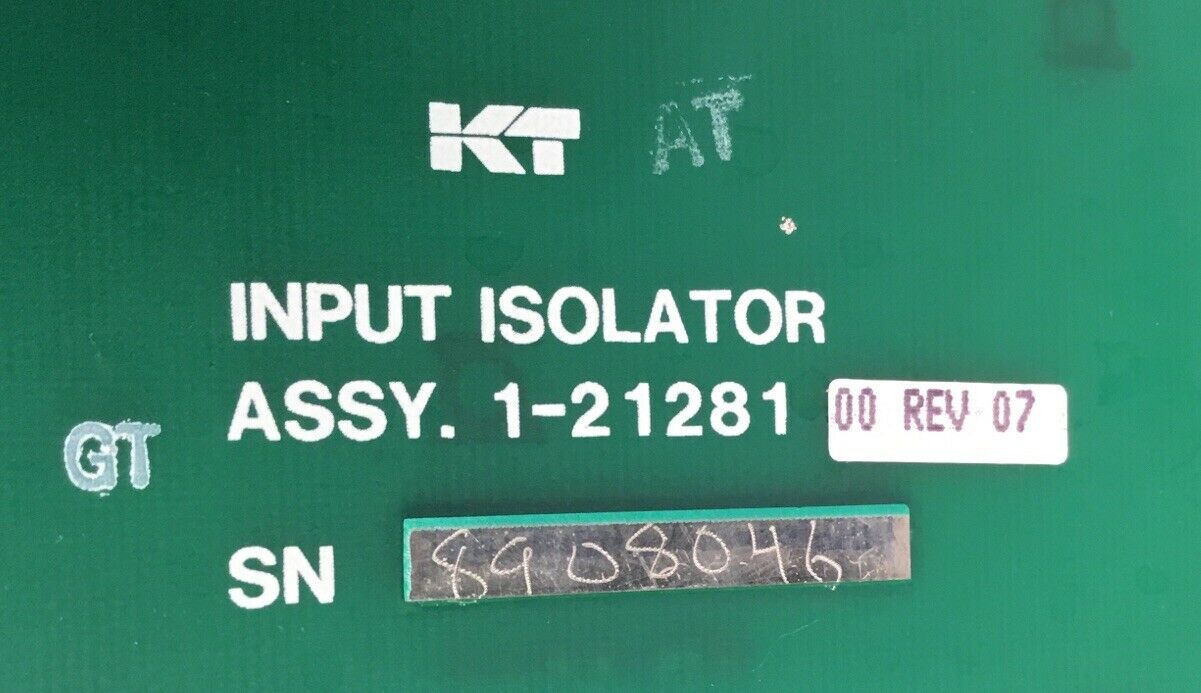 KEARNEY & TRECKER INPUT ISOLATOR CIRCUIT BOARD 1-21281 1-21281-00 REV 7    3D-18