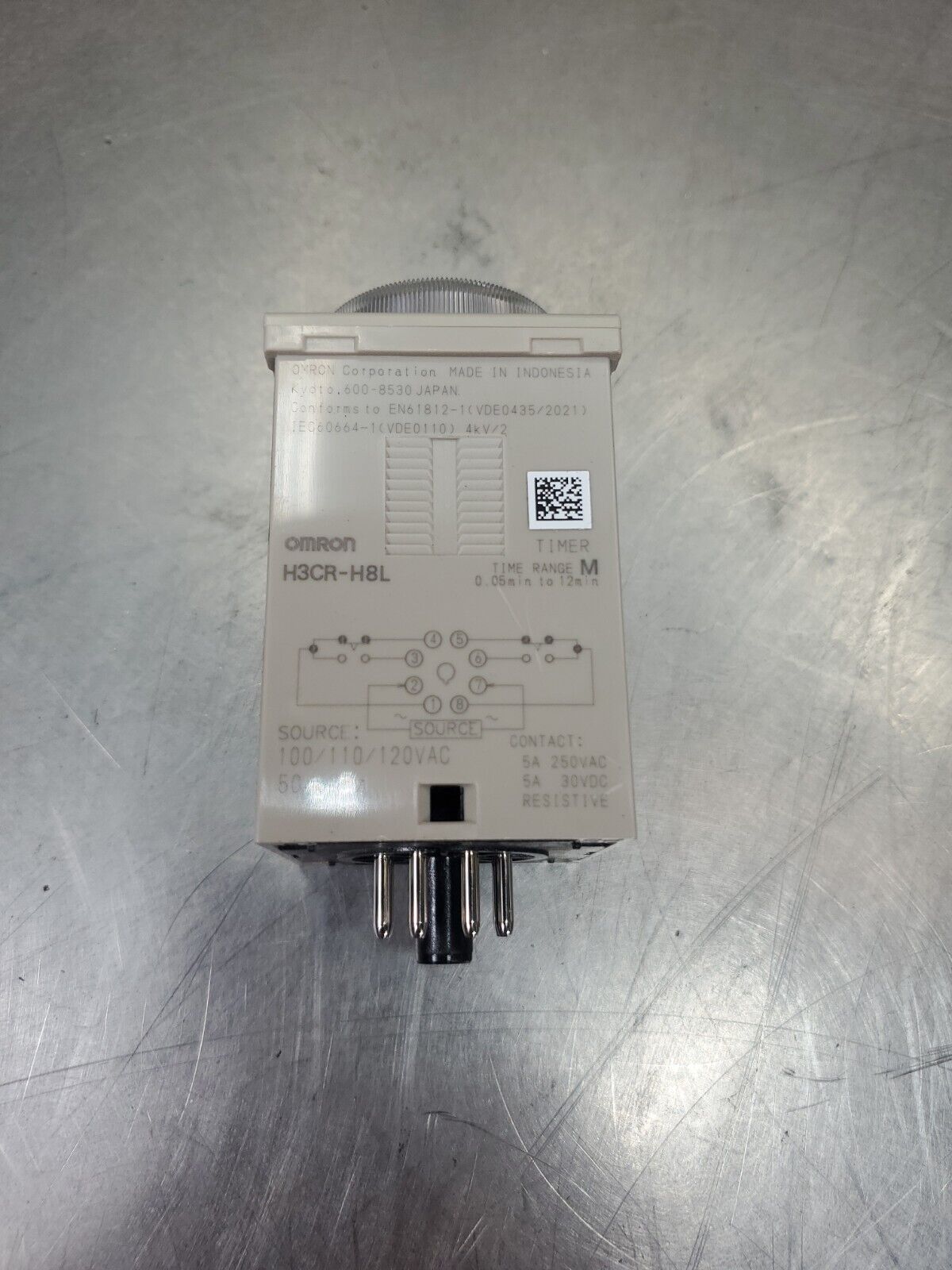 Omron H3CR-H8L 100/110/120 VAC Timer Module.                                3D-7