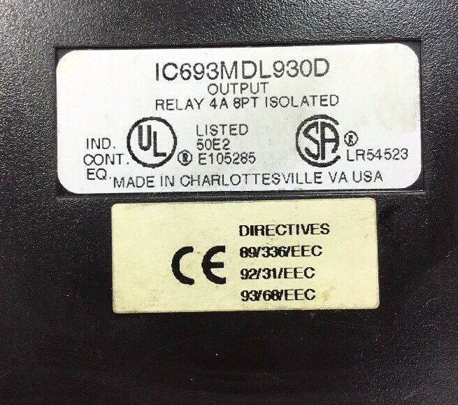 GE Fanuc Base 10-Slot PLC, IC693CHS391M, EMI Enhanced, See Description     3E-11