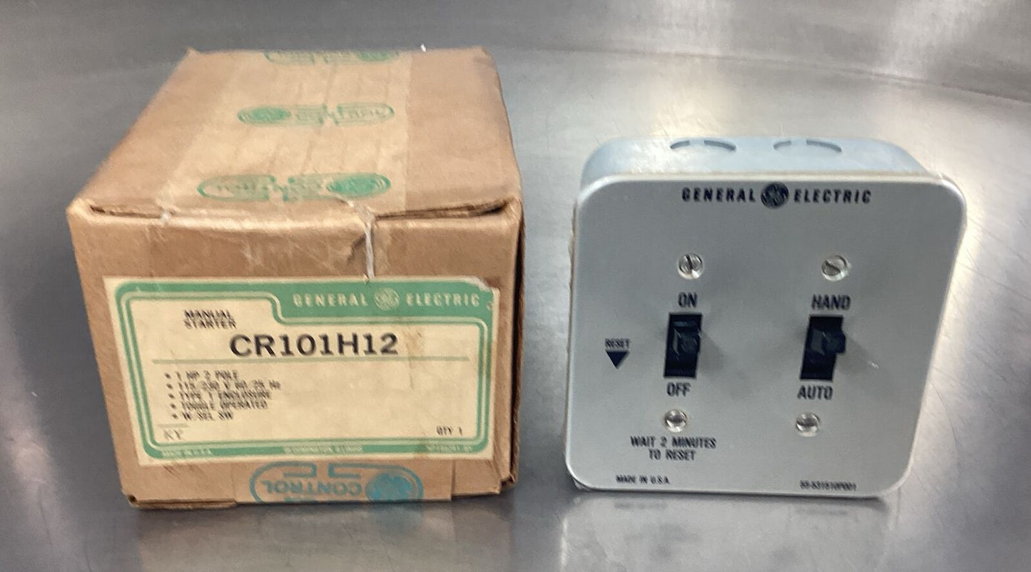GE  CR101H12  MANUAL MOTOR COMBINATION STARTER 1 HP 115/230V 2 Pole     4D-31