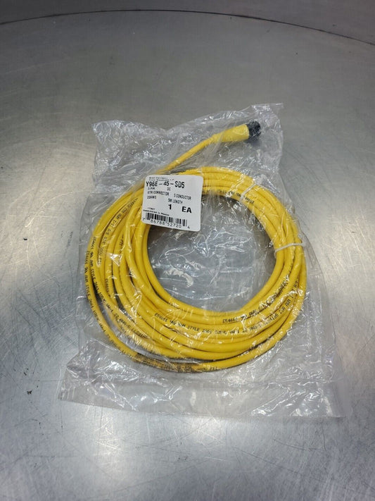 Brad Harrison Y96E-45-SD5 5-Pin 22AWG 5M PLC Cable.                        5D-16
