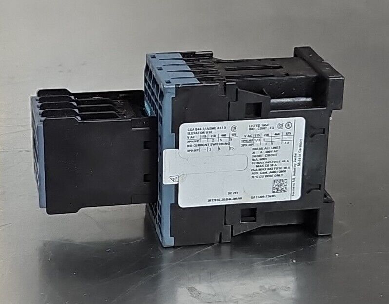 Siemens 3RT2016-2BB44-3MA0 24V Contactor w/ Auxiliary Contact.          Loc4C-20