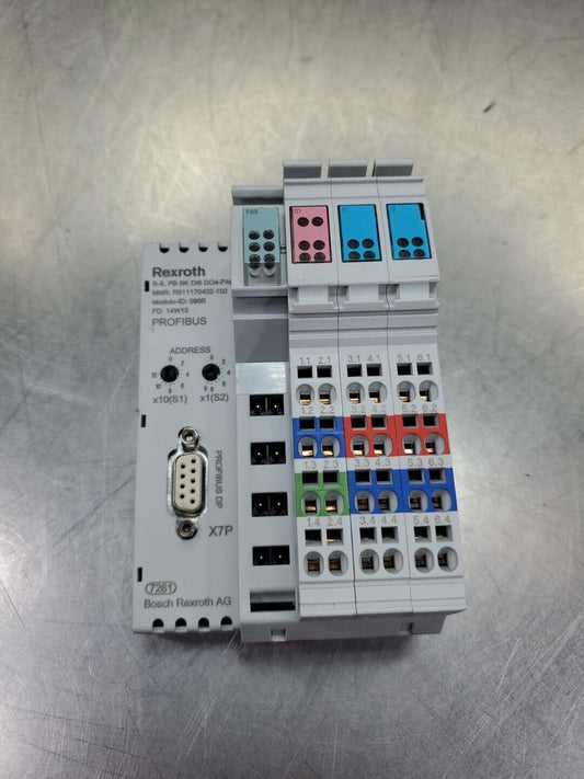 Rexroth R-IL PB BK DI8 DO4-PAC MNR:R911170402-102 Profibus Module.         3C-22